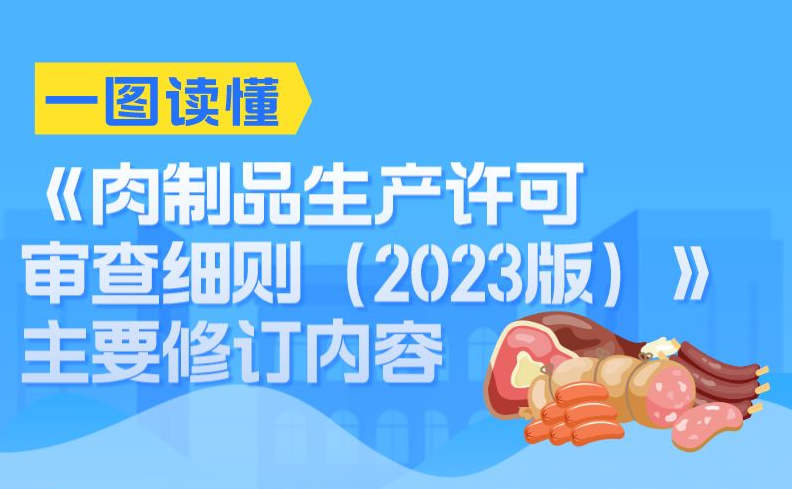 行业资讯 | 新修订《肉制品生产许可审查细则（2023版）》，明确企业可以使用